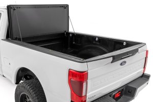 Ford F-350 Super Duty Hard Tri-Fold Flip Up Bed Cover - Rough Country - '17-'24